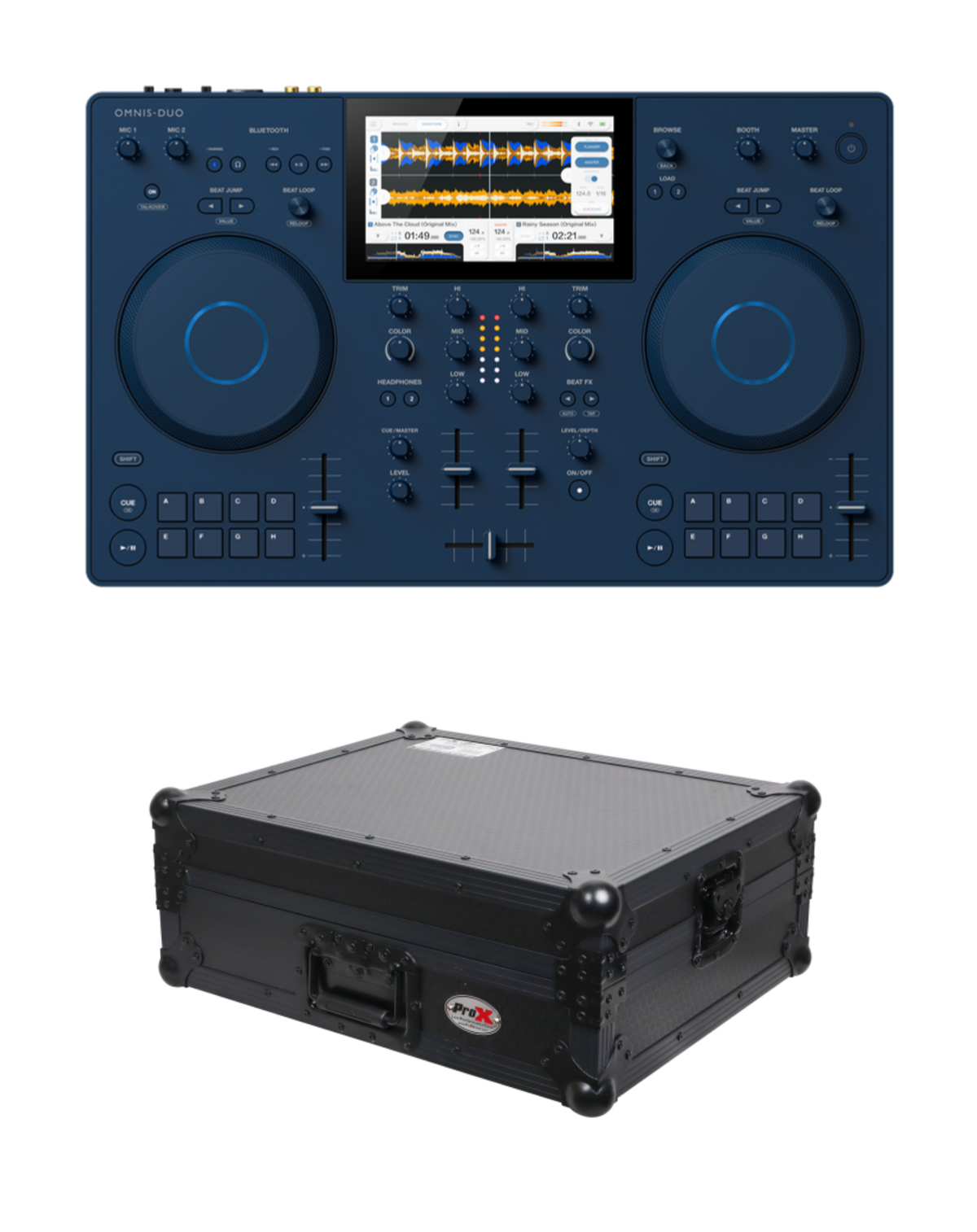 AlphaTheta OMNIS-DUO + ProX XS-OMNISDUO BL Flight Case Bundle
