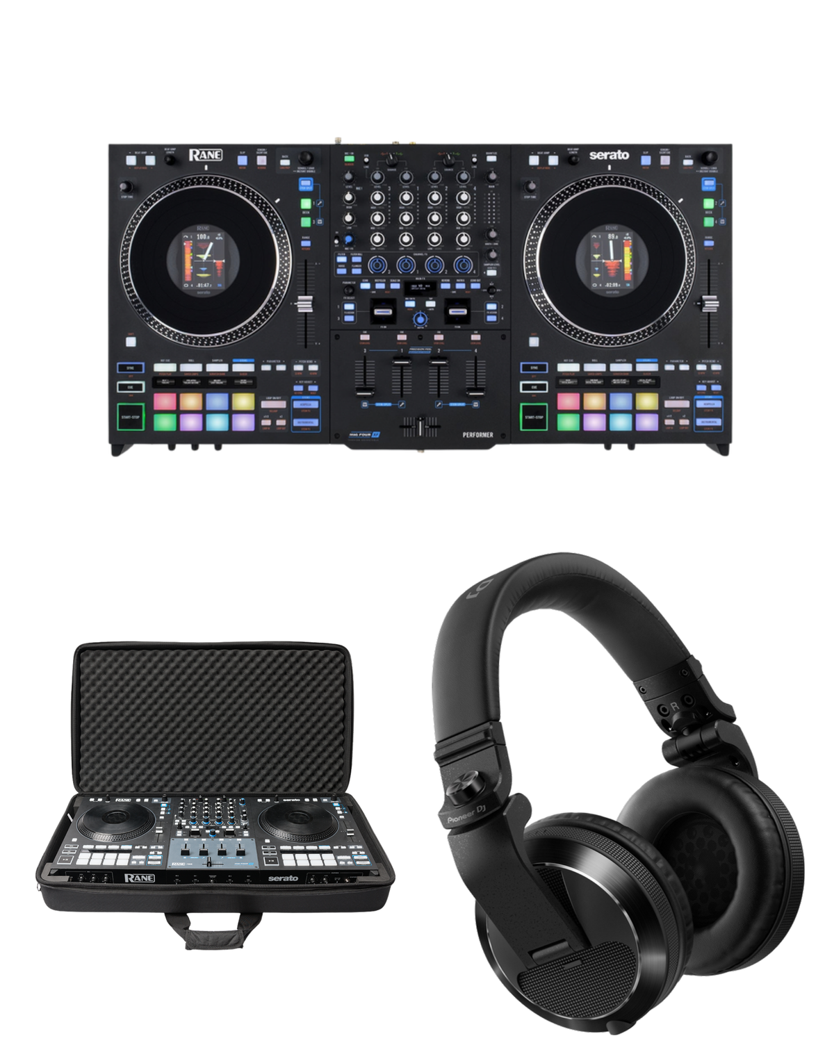 Rane PERFORMER + Magma MGA48044 CTRL Case + Pioneer DJ HDJ-X7 Headphones Bundle