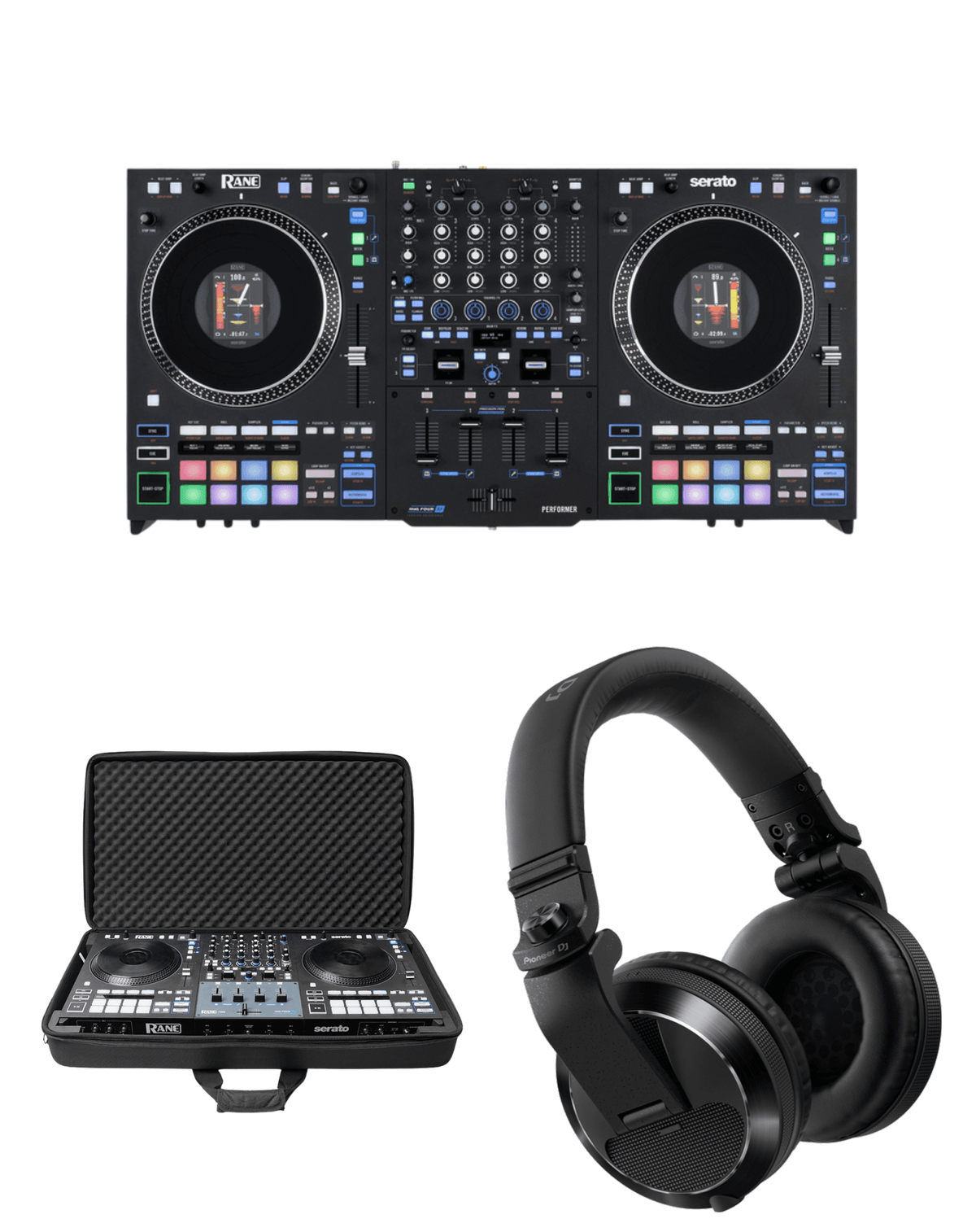 Rane PERFORMER + Magma MGA48044 CTRL Case + Pioneer DJ HDJ-X7 Headphones Bundle