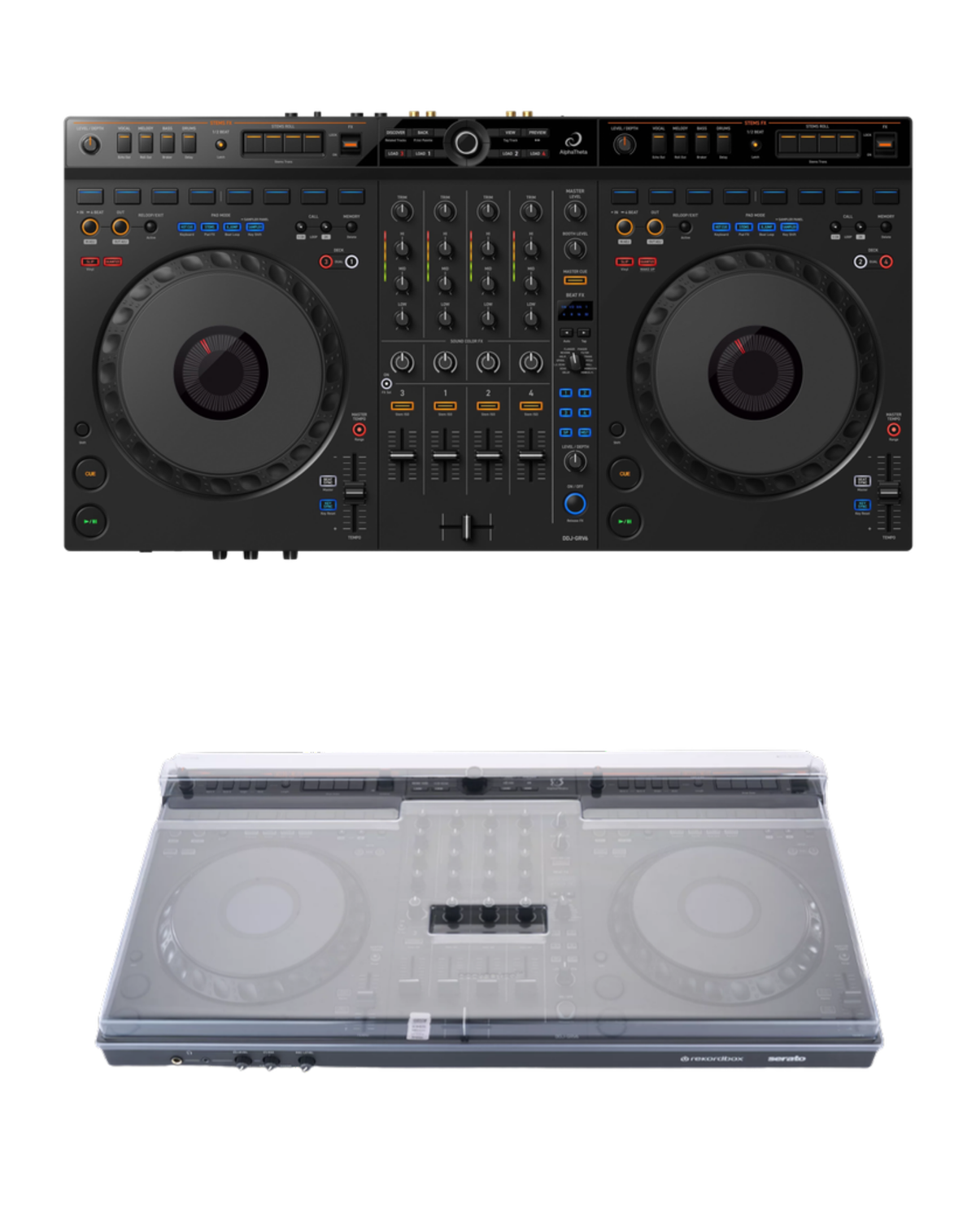 AlphaTheta DDJ-GRV6 + Decksaver DS-PC-DDJGRV6 Cover Bundle
