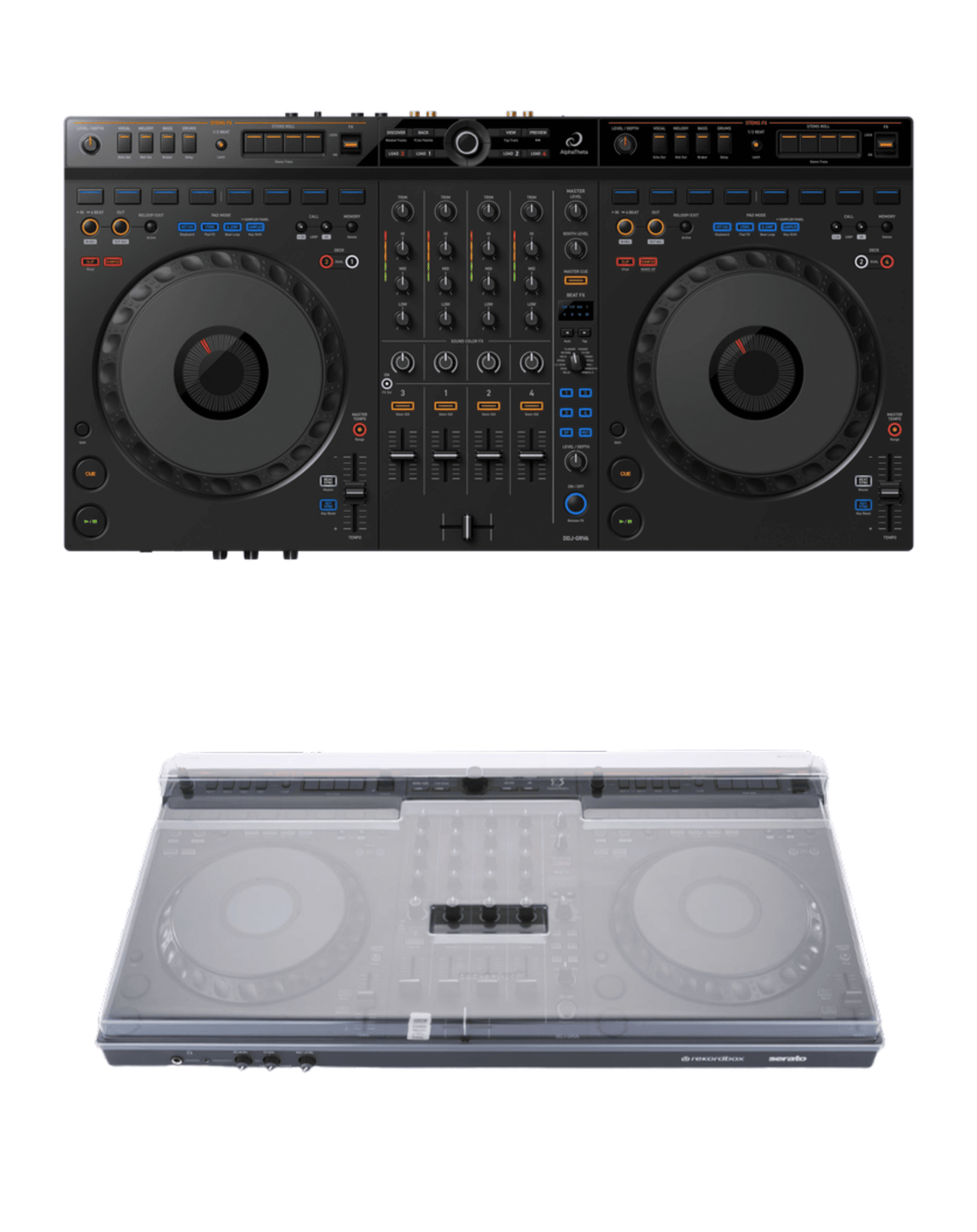AlphaTheta DDJ-GRV6 + Decksaver DS-PC-DDJGRV6 Cover Bundle