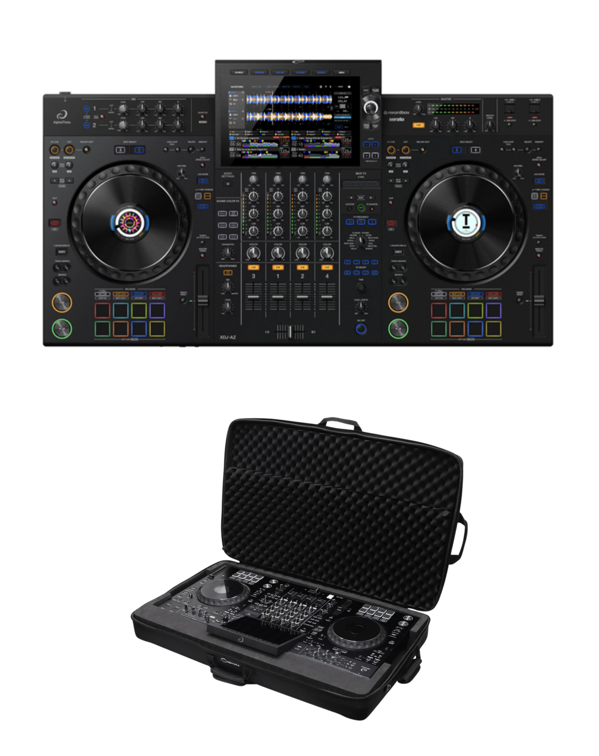 AlphaTheta XDJ-AZ + Odyssey BMXDJAZW Soft Case Bundle