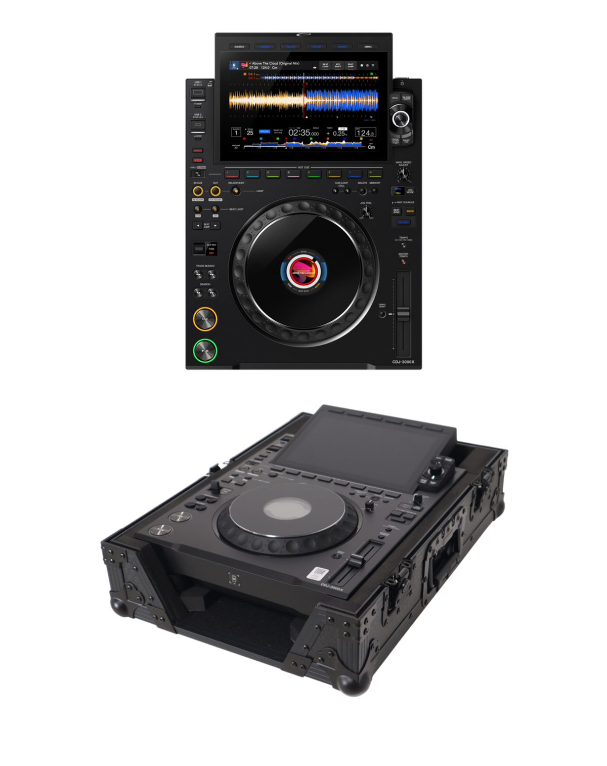 AlphaTheta CDJ-3000X + ProX XS-CDXBL Flight Case Bundle