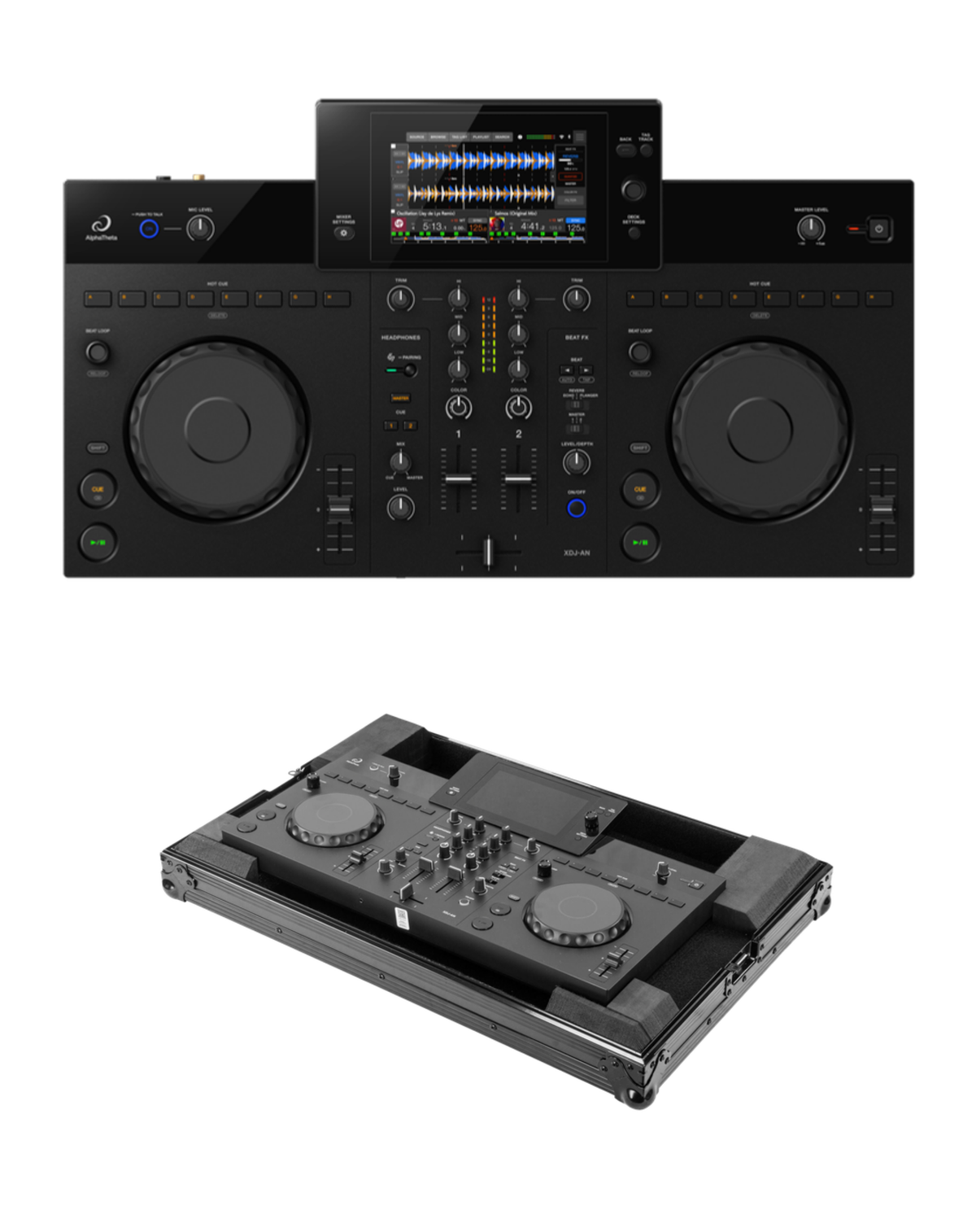 AlphaTheta XDJ-AN + Odyssey FZXDJANBL Flight Case Bundle