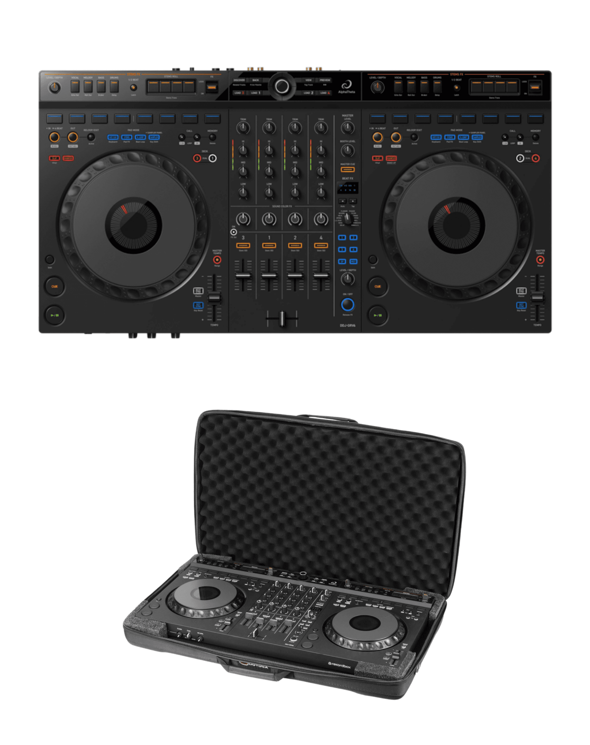 AlphaTheta DDJ-GRV6 + Odyssey BMDDJGRV6 Soft Case Bundle