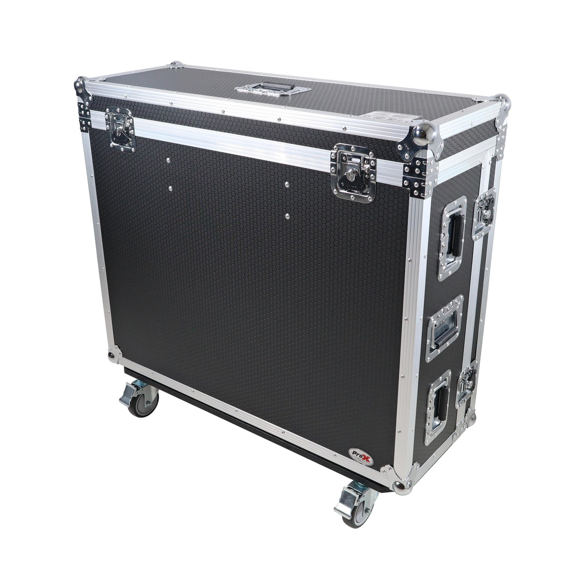 ProX ATA Digital Audio Mixer Flight Case for Yamaha TF3 Console with Doghouse compartment and Caster wheels.