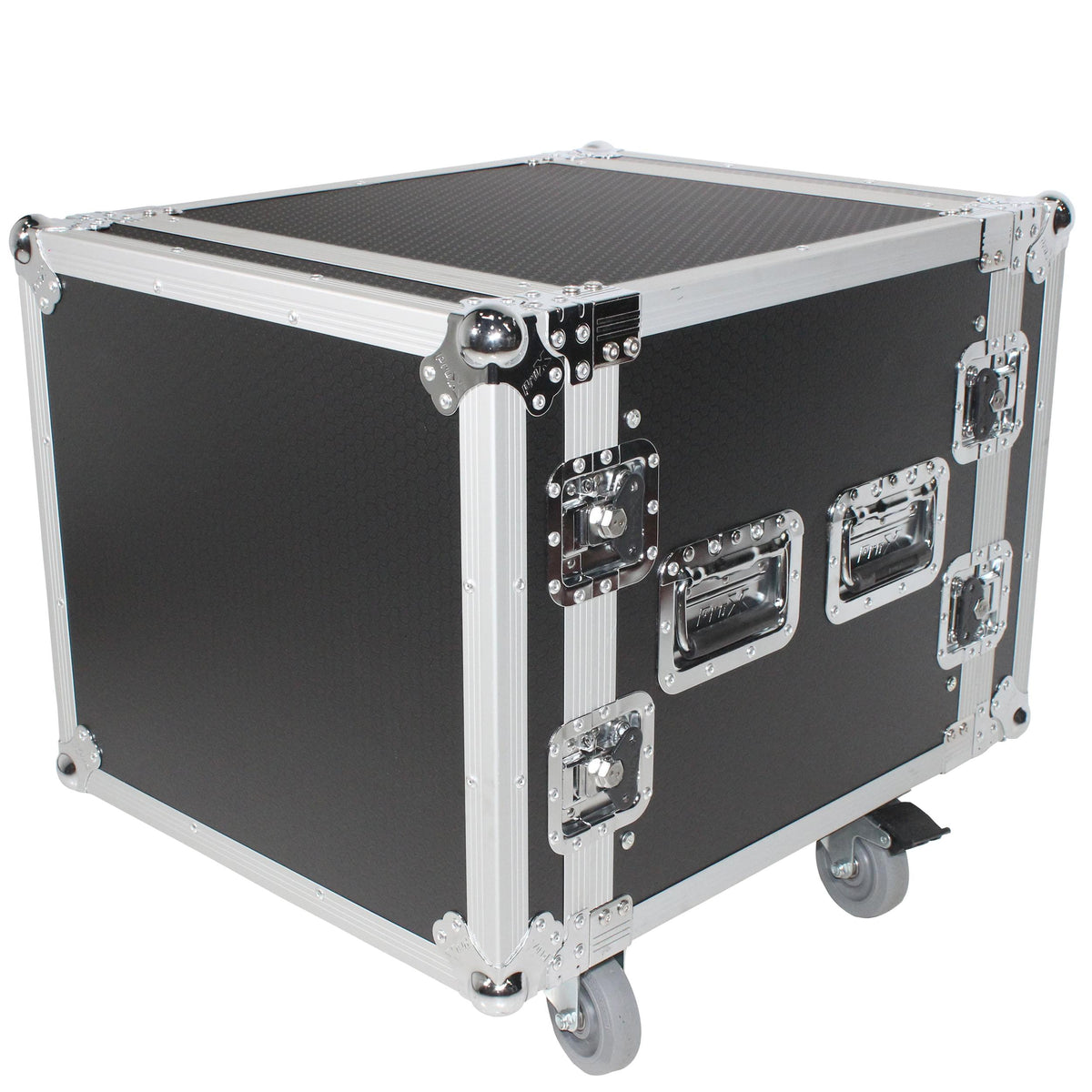 ProX 10U Space Shockproof Amp Rack ATA Flight Case 24 In Depth W-Casters.
