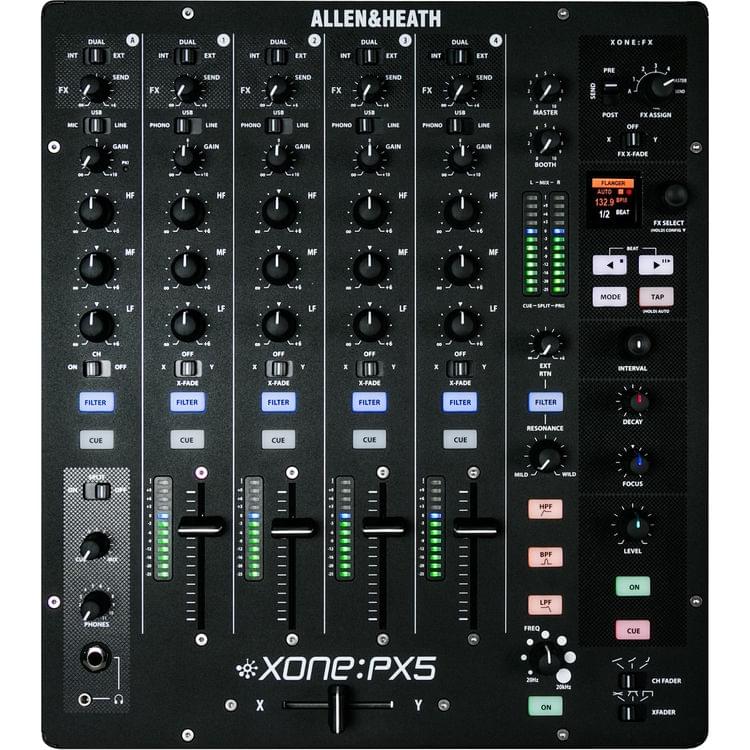Allen & Heath XONE:PX5 - 4+1 Channel Analog DJ Performance Mixer with Integrated 20 Channel Soundcard.