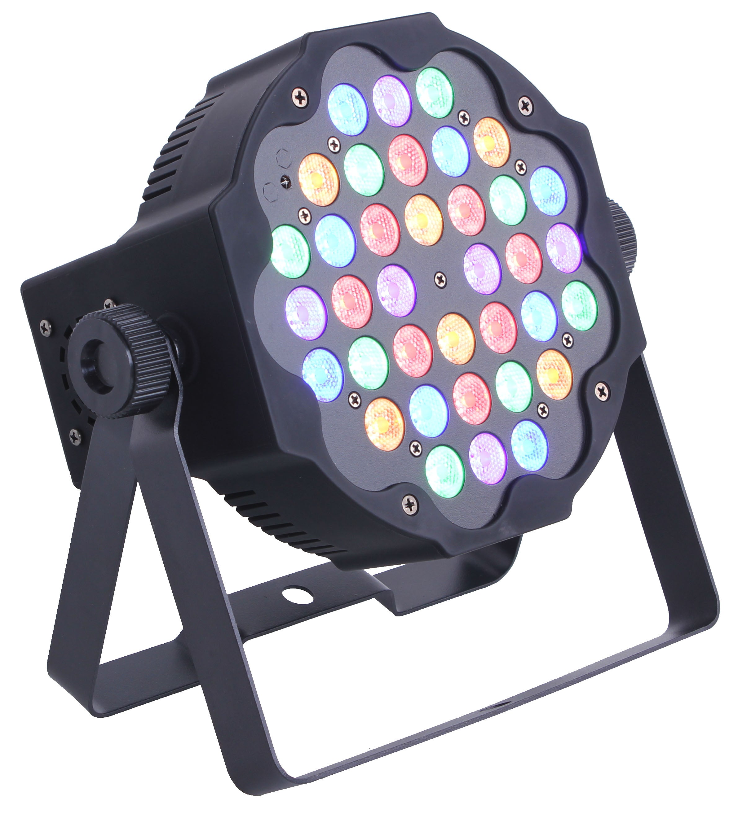 ProX Fusion RGBWA Par 36x 1W LED Slim Par Black Housing