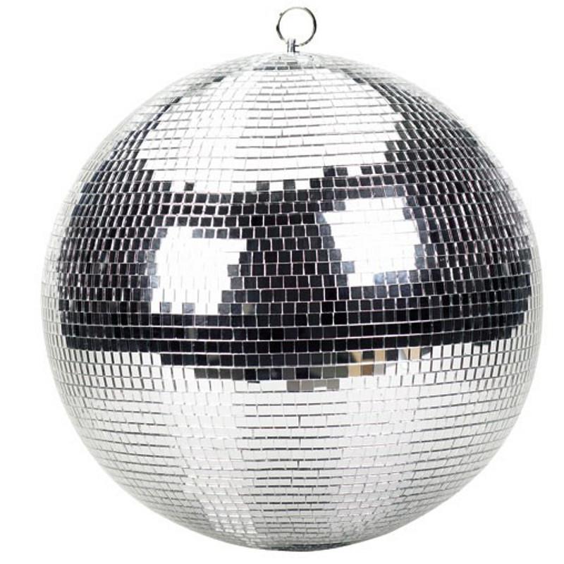 ProX 20" Mirror Disco Ball with 3/8" Glass Tiles | Bright Silver Reflective DJ Sphere with Hanging Ring