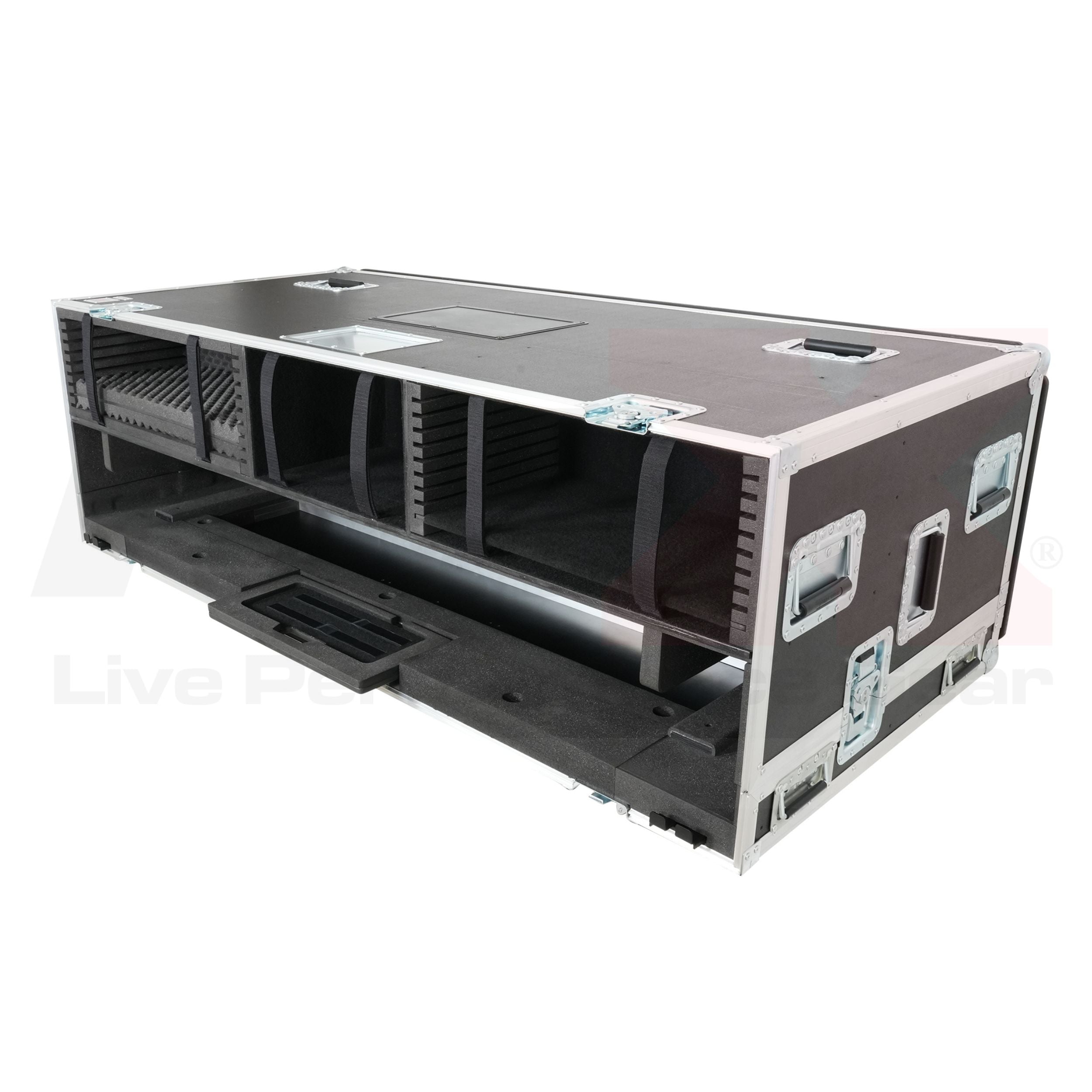 ProX Flight case for Yamaha Rivage PM5 CS-R5 Audio Console Mixer with Doghouse and Wheels by Santosom