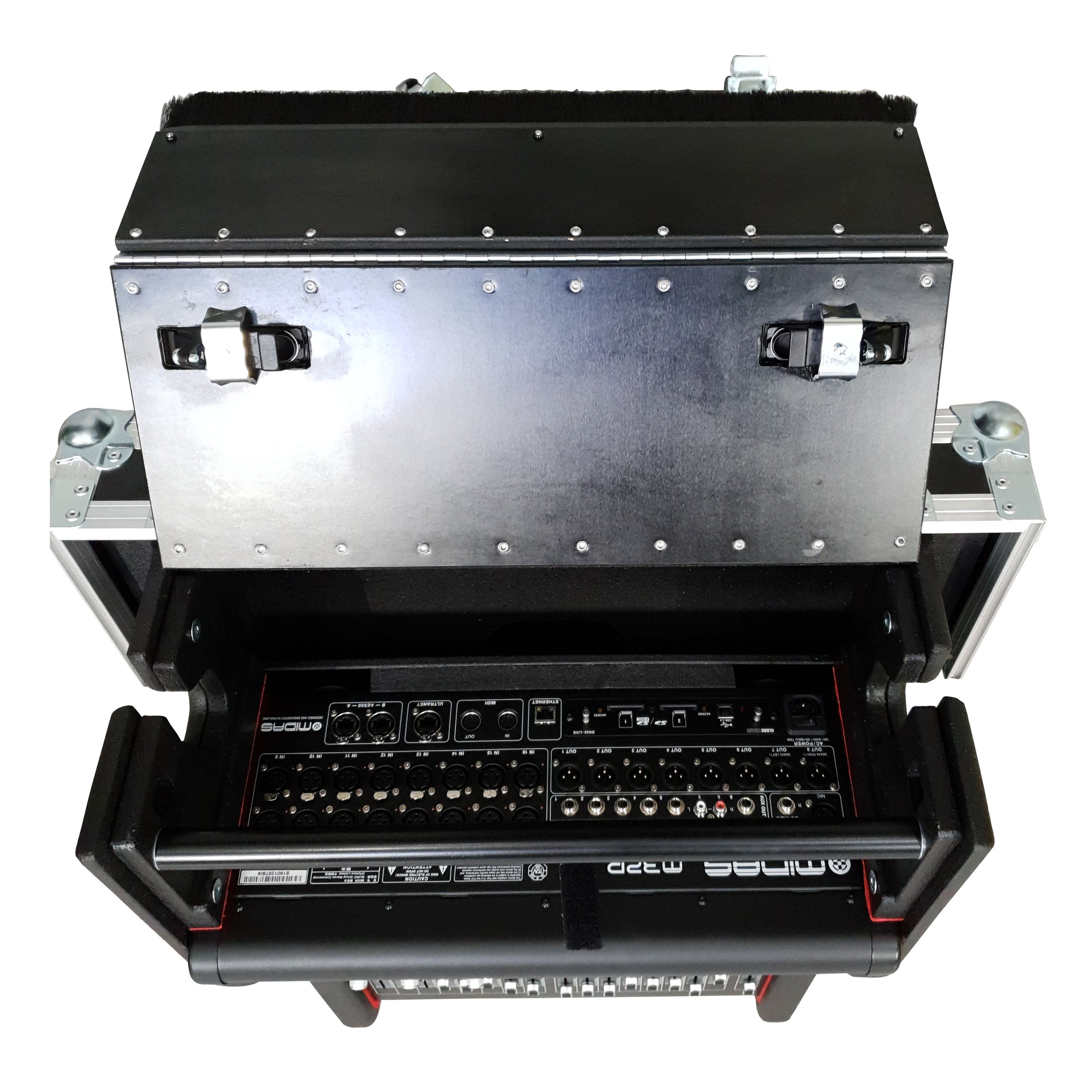 ProX MIDAS M32R Flip-Ready Hydraulic Console Easy Retracting Lifting 1U Rack Space Case by ZCASE