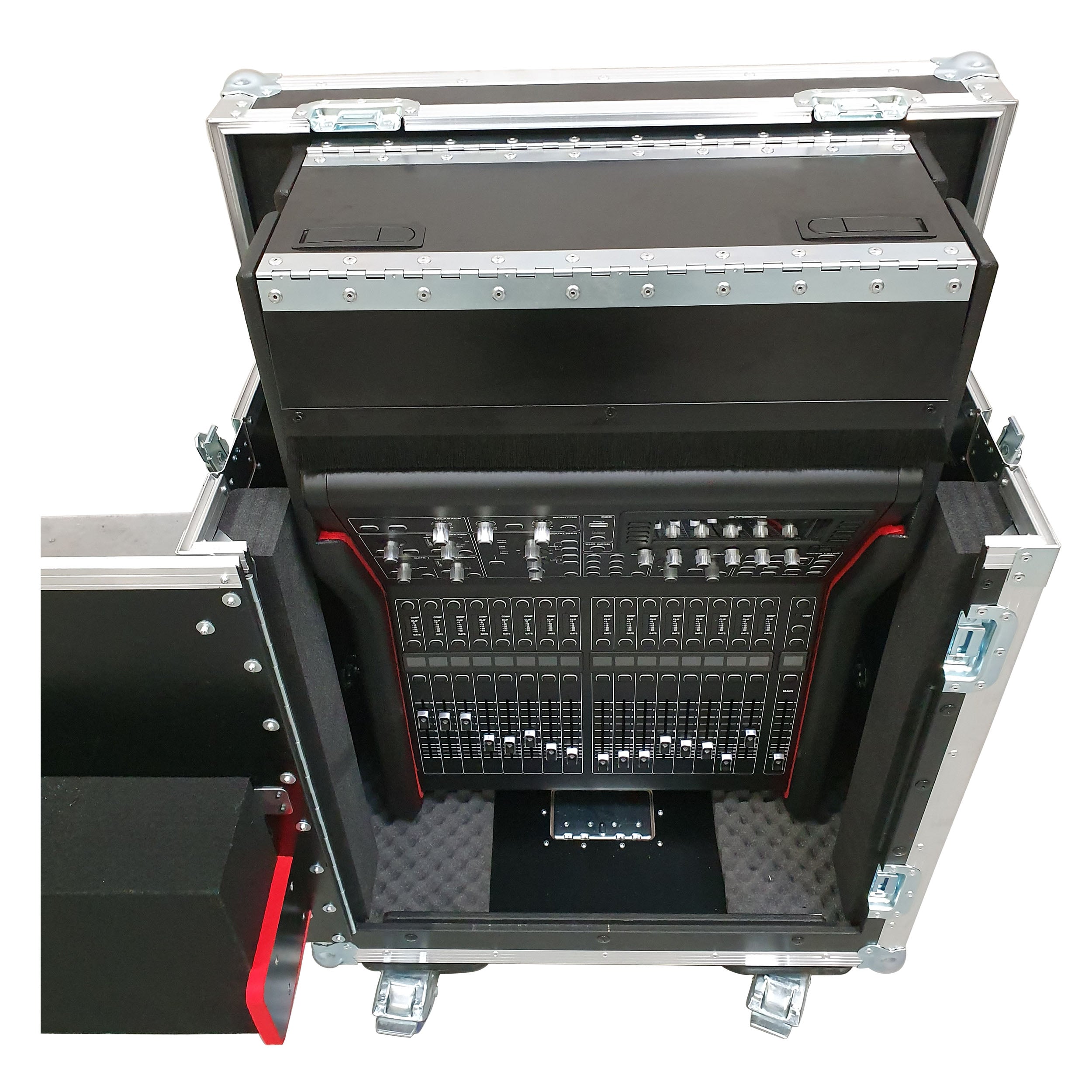 ProX MIDAS M32R Flip-Ready Hydraulic Console Easy Retracting Lifting 1U Rack Space Case by ZCASE