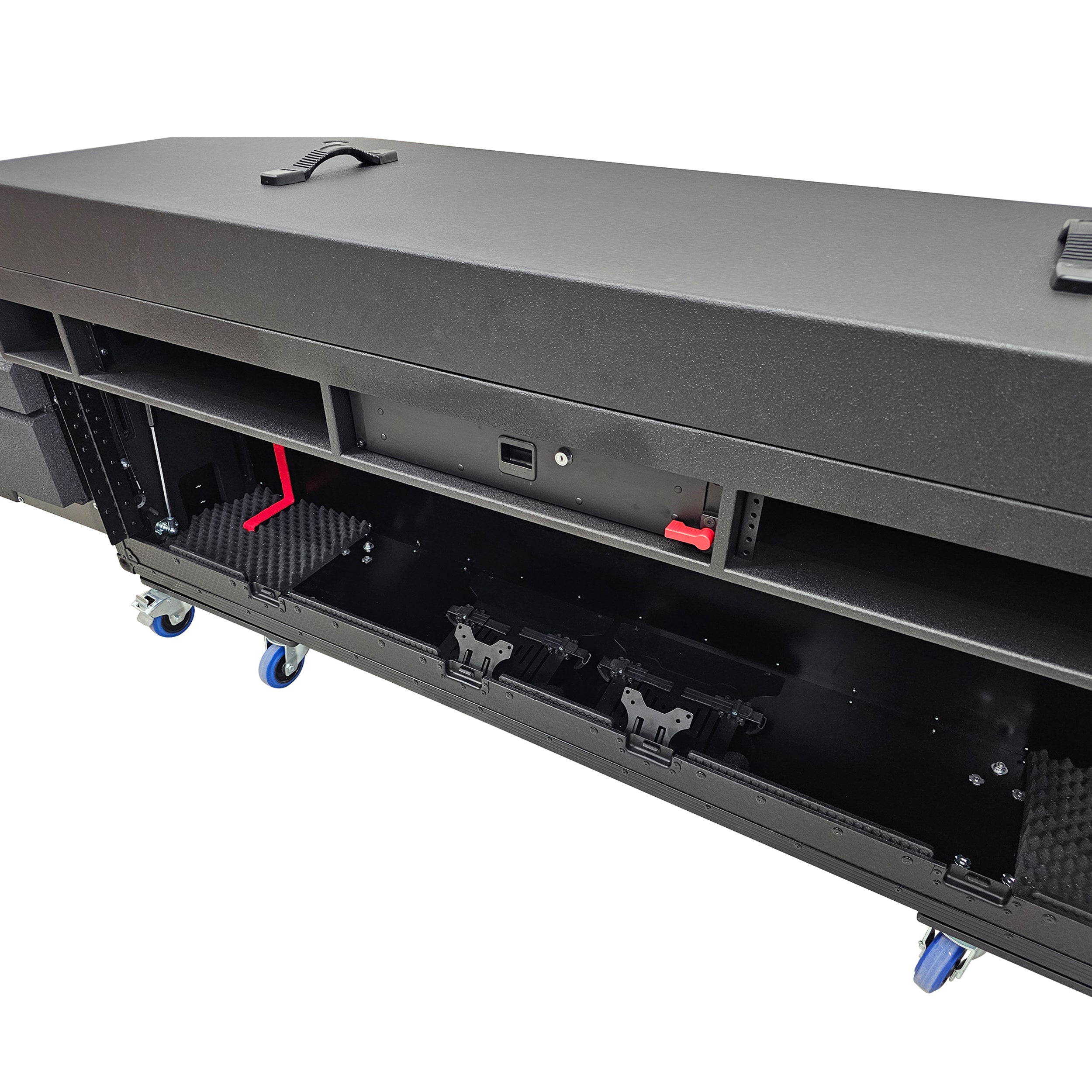 ProX Flip-Ready Easy Retracting Hydraulic Lift Case for 4x Pioneer CDJ-3000 and DJM-V10 or A9 System
