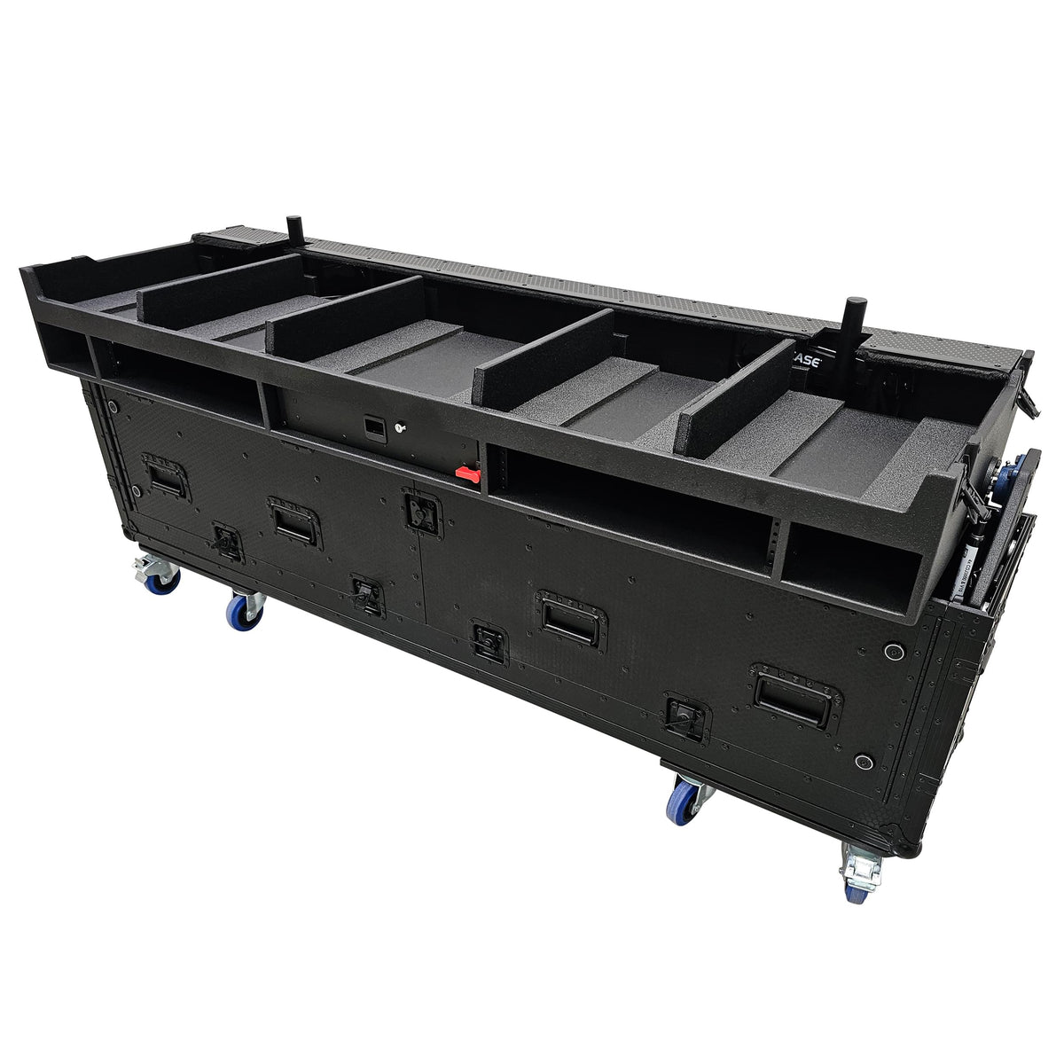 ProX Flip-Ready Easy Retracting Hydraulic Lift Case for 4x Pioneer CDJ-3000 and DJM-V10 or A9 System.