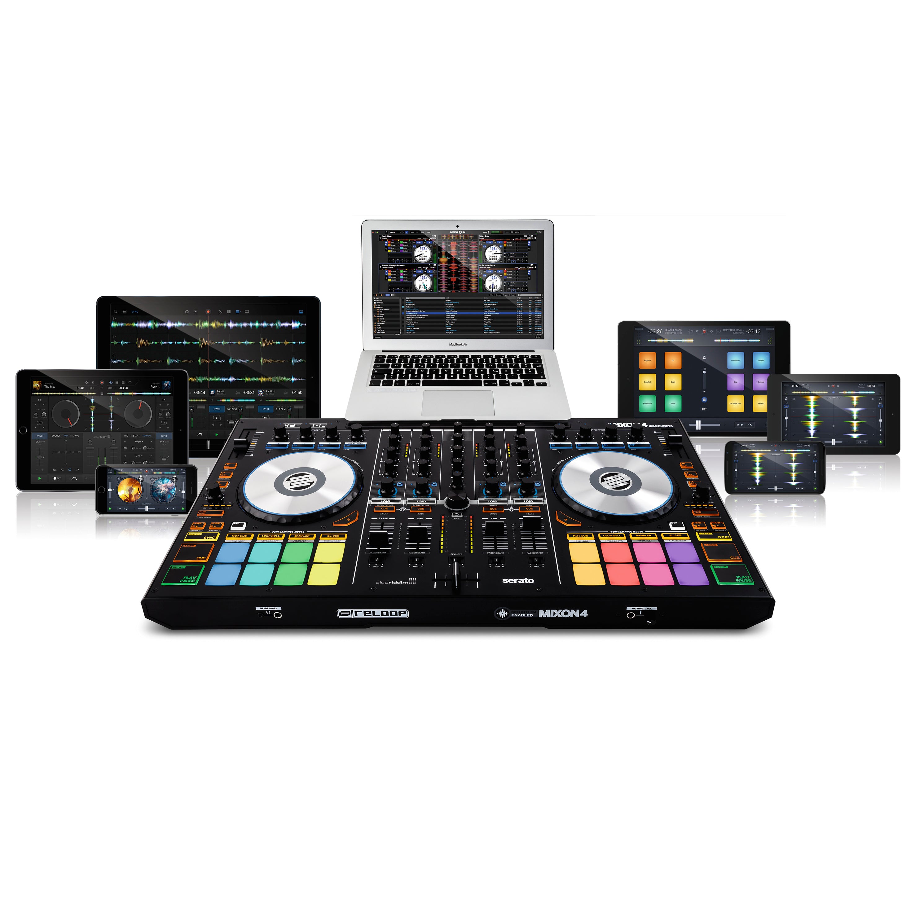 Reloop Mixon 4 - 4-Channel High Performance Hybrid DJ Controller For Serato DJ & Algoriddim
