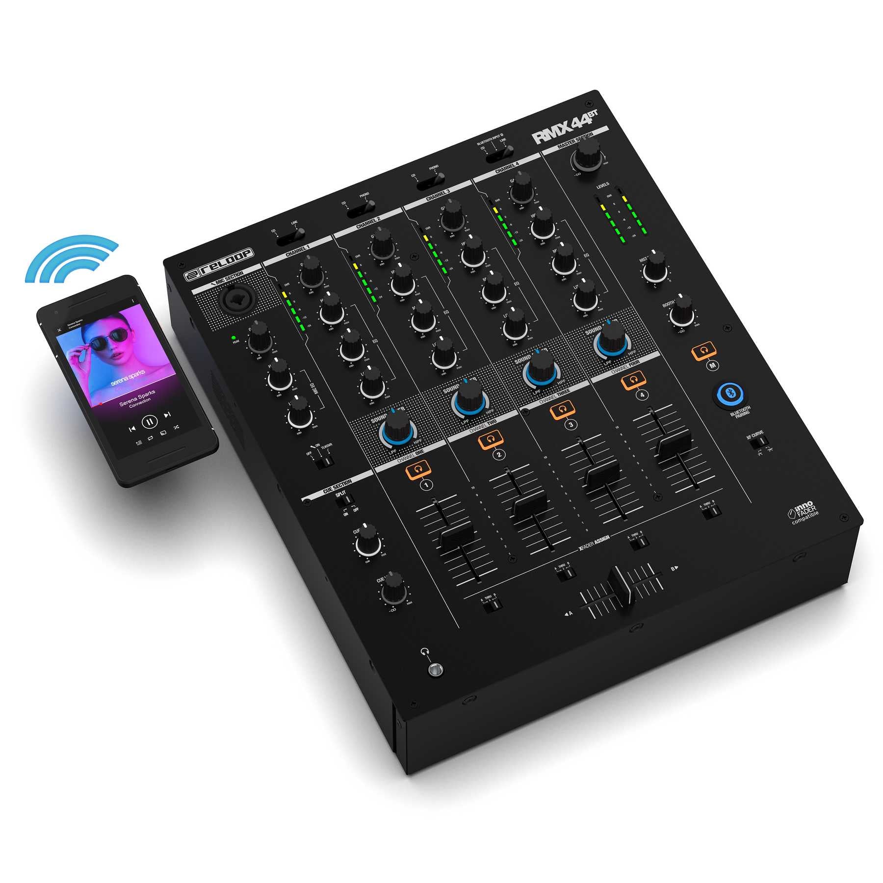 Reloop RMX-44 BT - 4 Channel Bluetooth DJ Club Mixer
