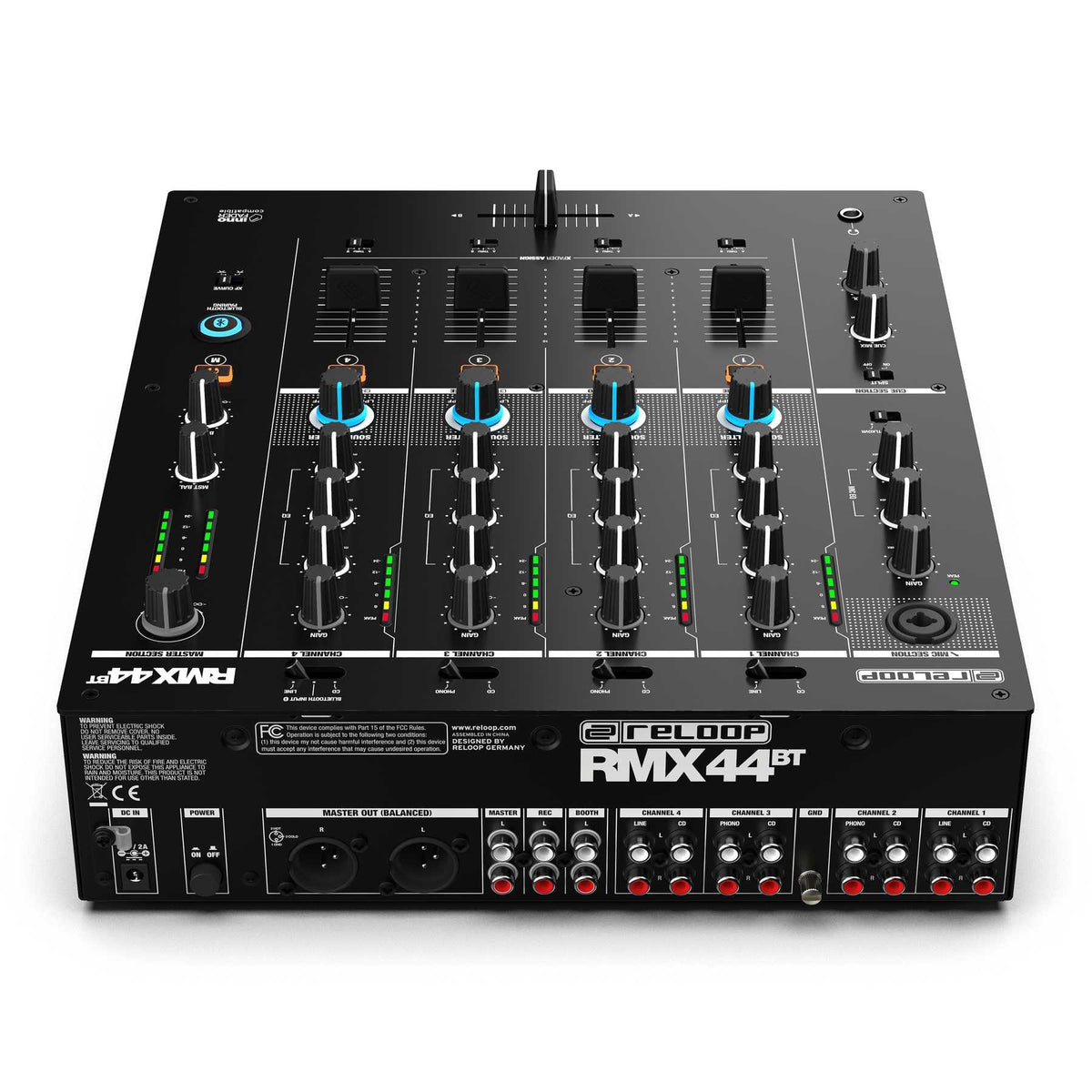 Reloop RMX-44 BT - 4 Channel Bluetooth DJ Club Mixer.