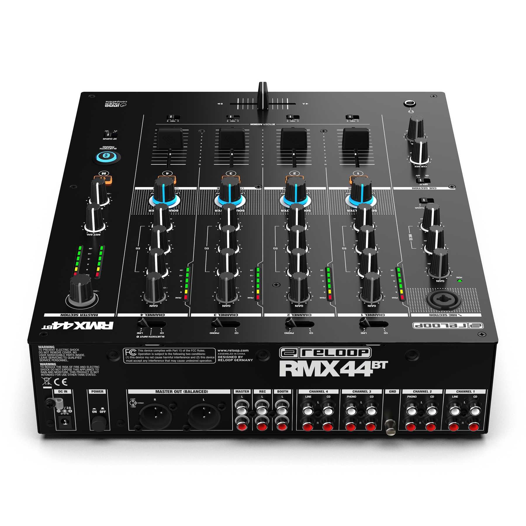 Reloop RMX-44 BT - 4 Channel Bluetooth DJ Club Mixer