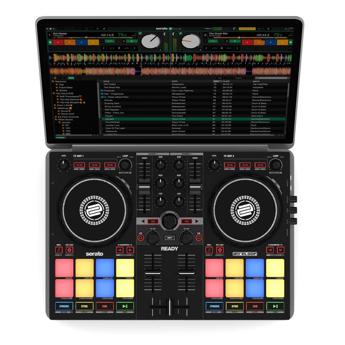 Reloop Ready - Ultra-Portable 13" Serato Performance Controller.