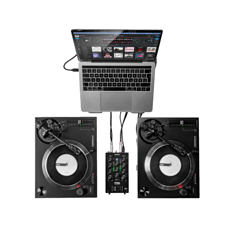 Reloop PTB2 - Portable 2+1-Channel DJ Mixer with DVS & Bluetooth Interface.