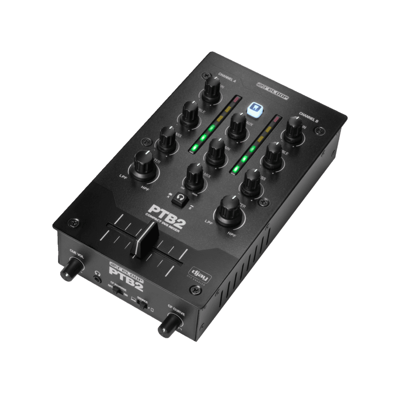Reloop PTB2 - Portable 2+1-Channel DJ Mixer with DVS & Bluetooth Interface.