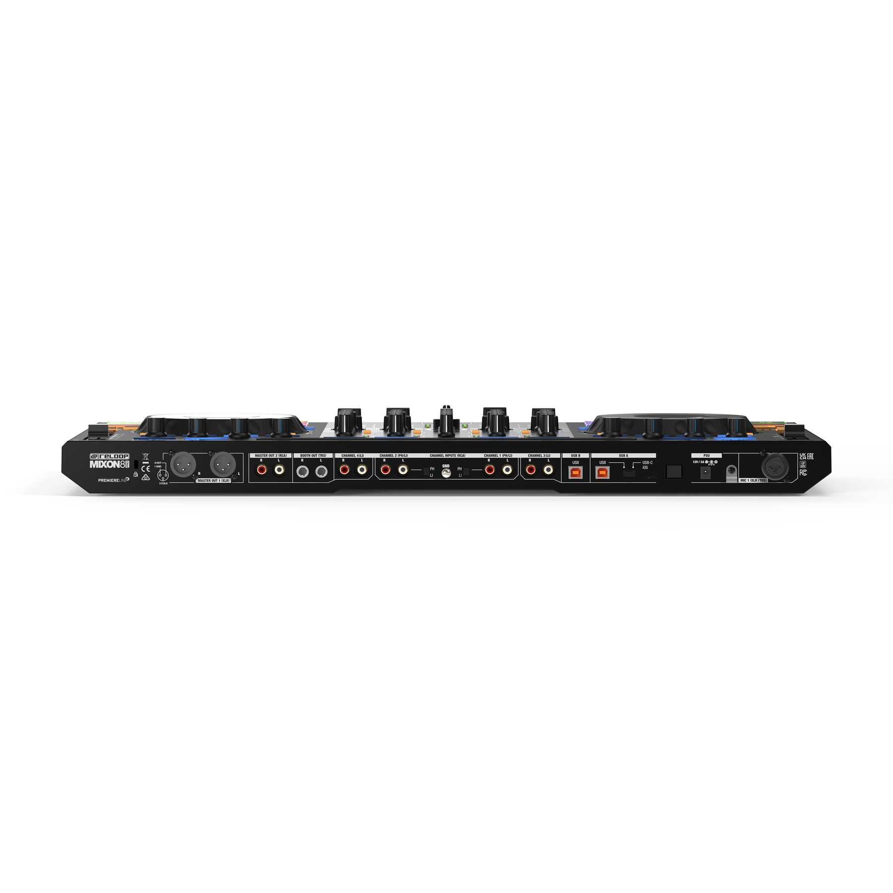 Reloop Mixon 8 Pro - 4-Channel Professional Hybrid DJ Controller for Serato DJ Pro & Algoriddim Djay Pro Ai