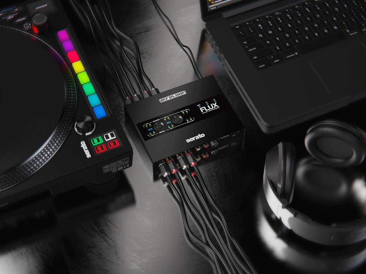Reloop FLUX - 6x6 IN/OUT USB-C DVS Interface for Serato DJ Pro.