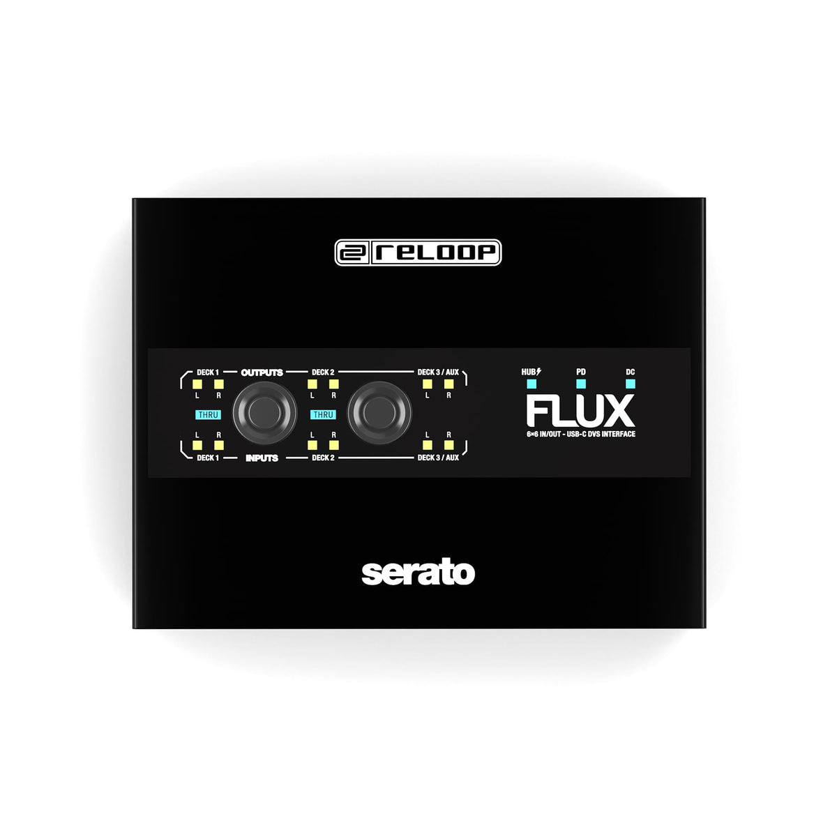 Reloop FLUX - 6x6 IN/OUT USB-C DVS Interface for Serato DJ Pro.