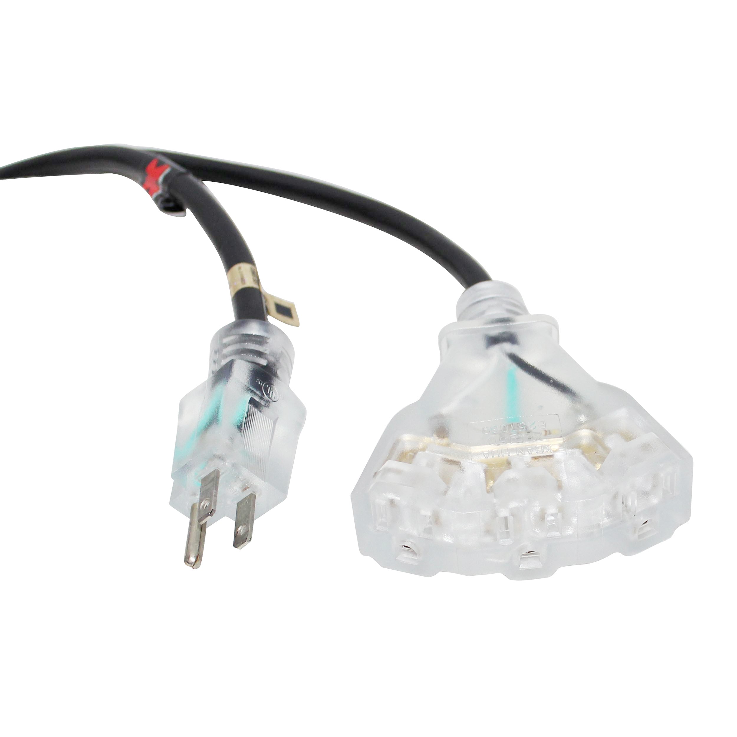 ProX 10' Ft. 120VAC NEMA 15 Male to 3 Outlet Female Power-Extension Cord 14 AWG