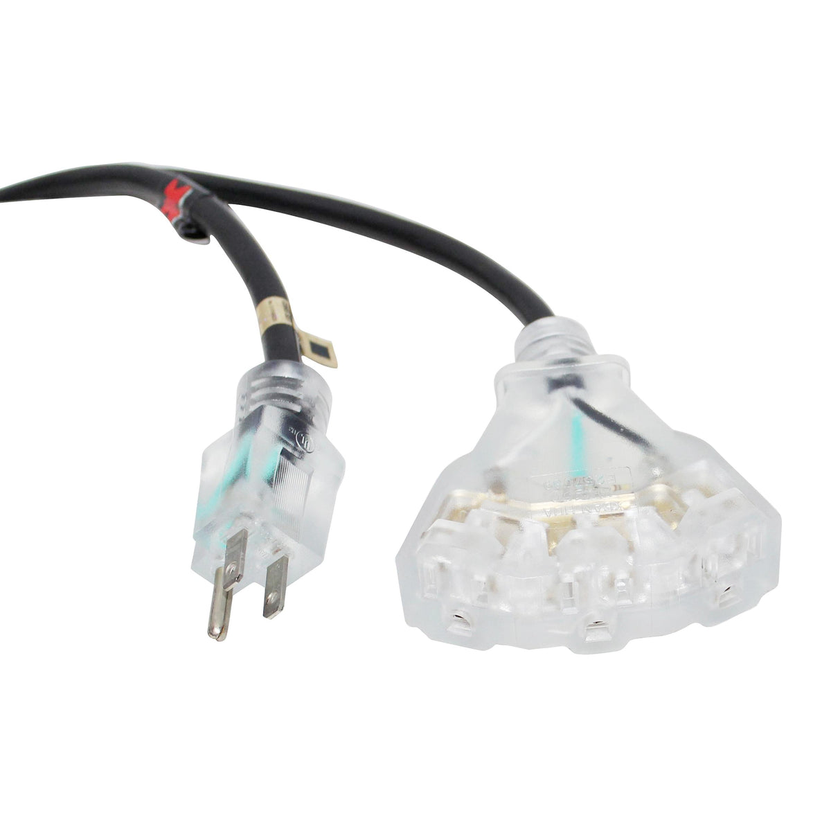 ProX 50' Ft. 120VAC NEMA 15 Male to 3 Outlet Female Power-Extension Cord 14 AWG.