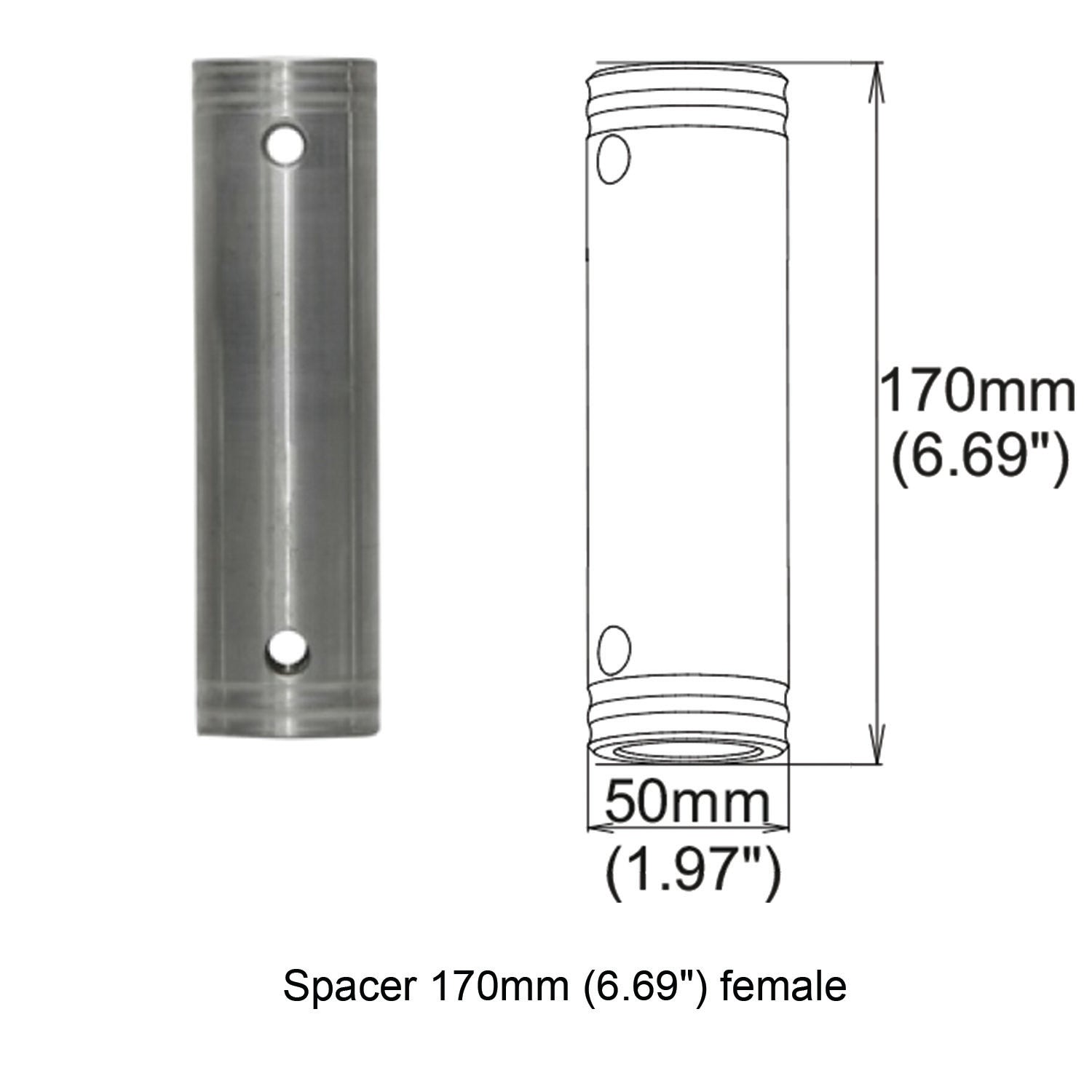 ProX Spacer 170mm Female Coupler