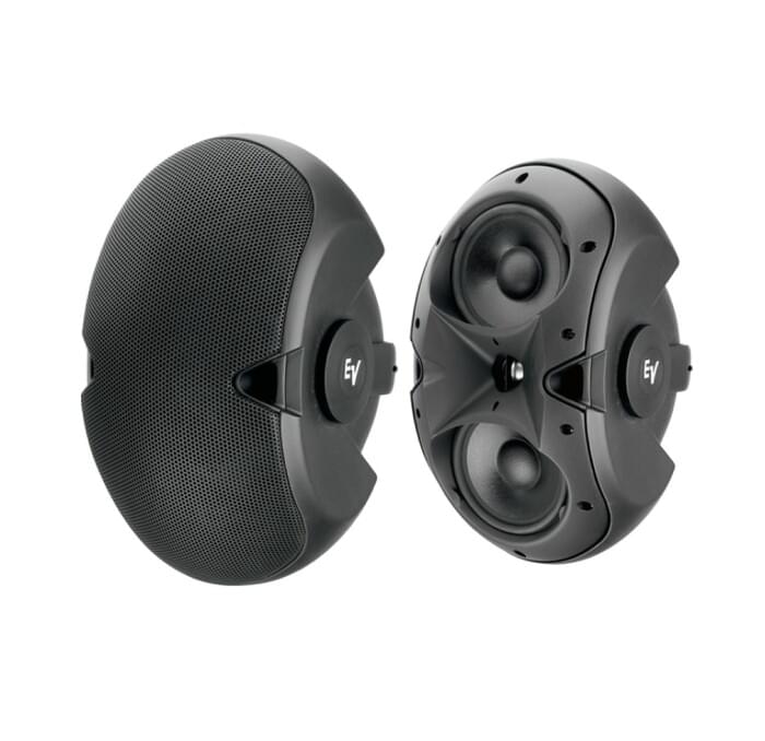 Electro-Voice EVID 6.2T - Dual 6" 2-Way Surface-Mount Loudspeaker Pair, Black, 70/100V