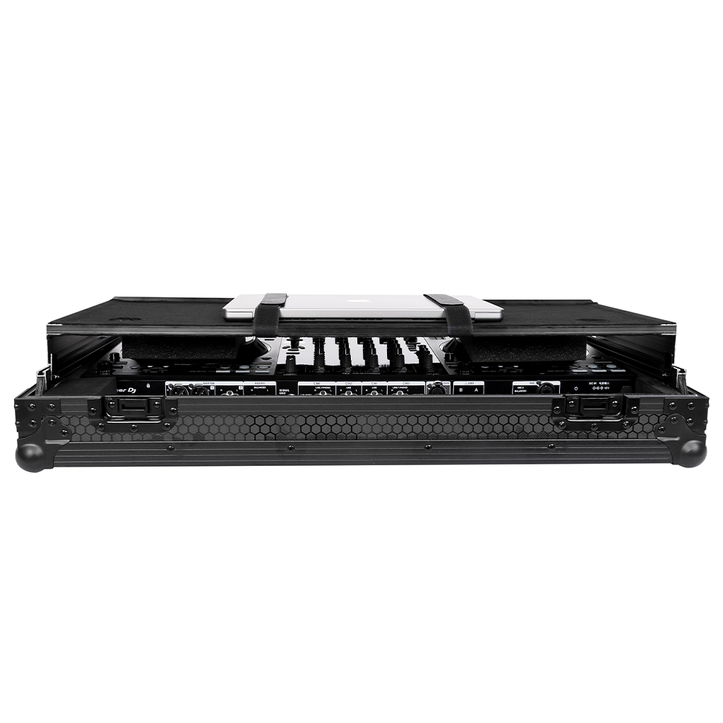 Headliner HL10013 - Pitch Black Flight Case for DDJ-FLX10 W/ Laptop Platform & Wheels