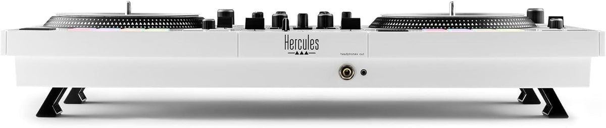 Hercules DJ Control Inpulse T7 (White) - 2-Channel DJ Controller for Serato & Djuced with 7" spinning platters (White, Limited Edition).