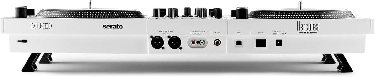 Hercules DJ Control Inpulse T7 (White) - 2-Channel DJ Controller for Serato & Djuced with 7" spinning platters (White, Limited Edition).