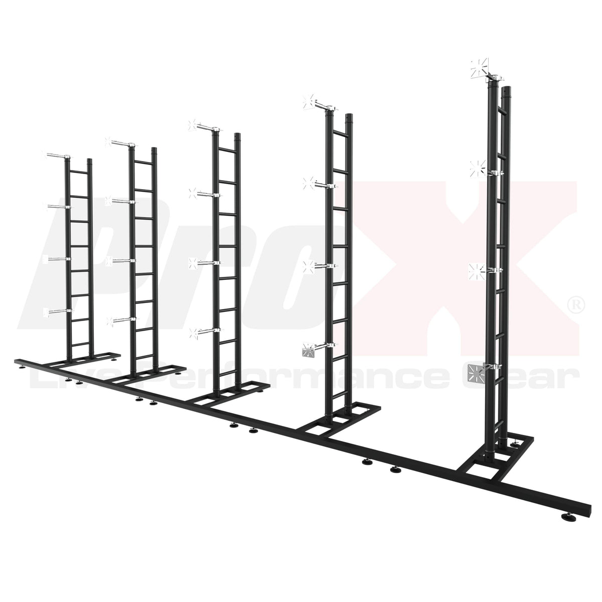 ProX LED Video Display Panel Ground Support System Package 5M/16.40FT Width x 2.0M/6.56FT Height in Black.
