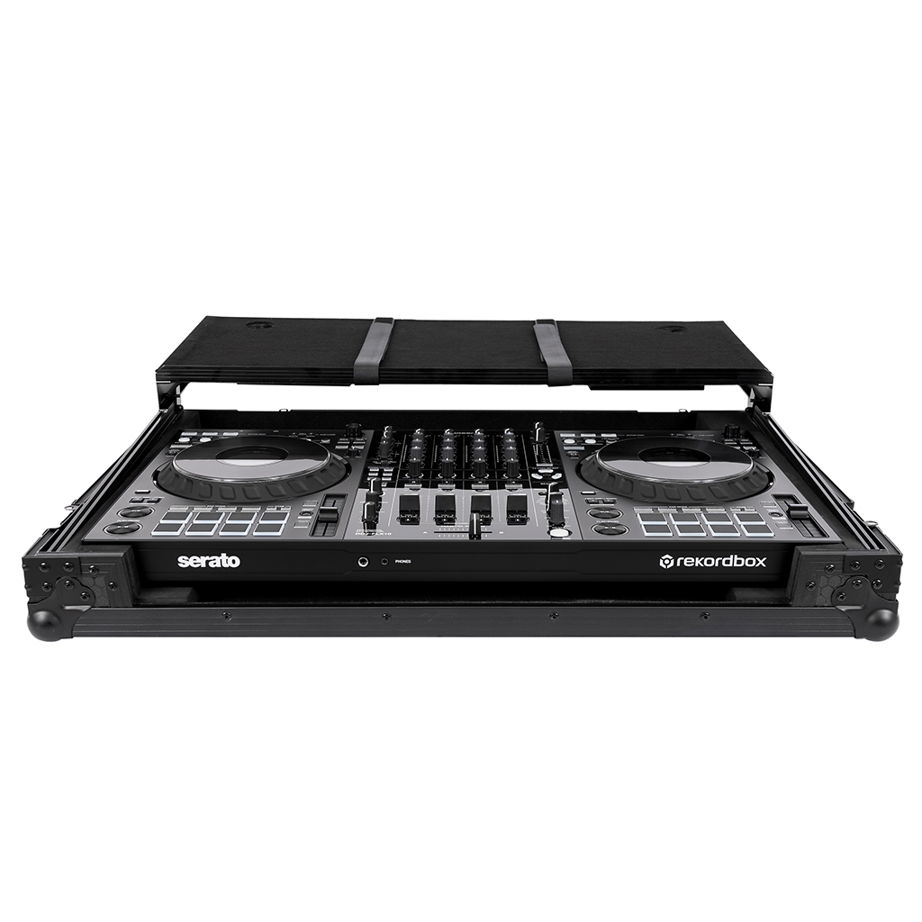 Headliner HL10013 - Pitch Black Flight Case for DDJ-FLX10 W/ Laptop Platform & Wheels.