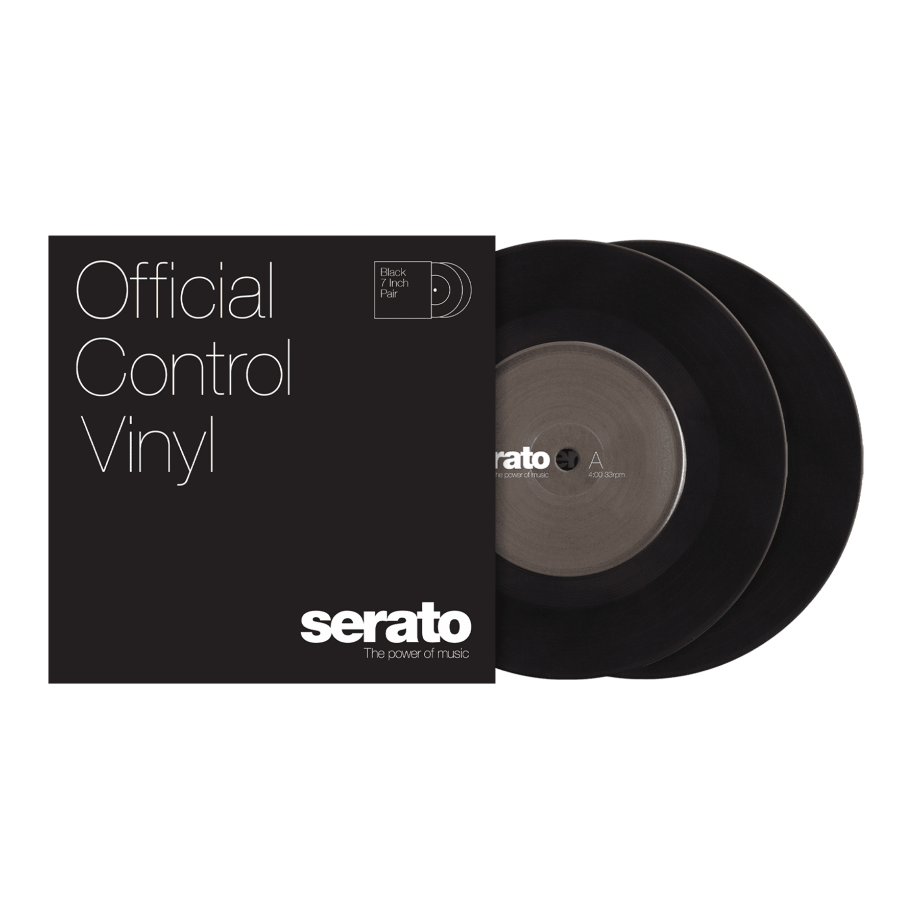Serato 7-Inch DVS Control Vinyl Black Pair | The DJ Hookup