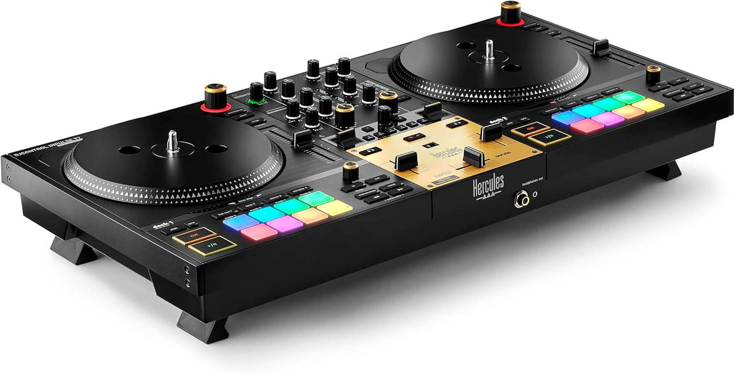 Hercules DJ Control Inpulse T7 Premium Edition - 2-Channel DJ Controller for Serato & Djuced with 7", Premium Vinyl Edition
