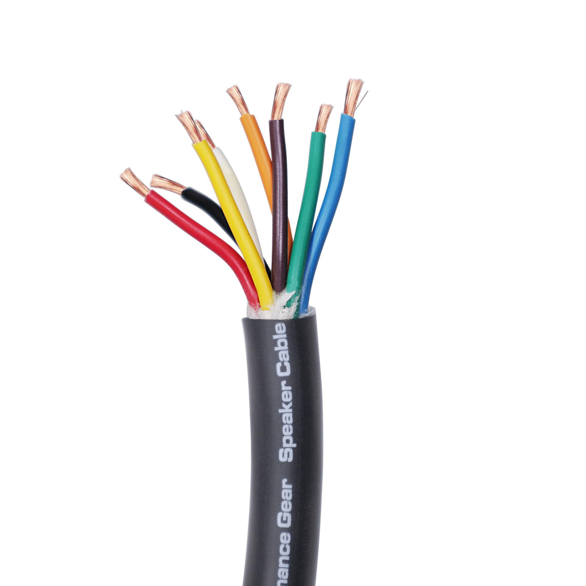 ProX 500 Ft. 12 AWG 8 Conductor Hybrid Passive Speaker Wire Bulk Cable Spool Black.