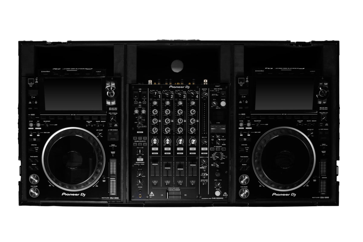 Odyssey 810158 - Industrial Board Case Fitting Most 12″ DJ Mixers and Two Pioneer CDJ-3000.