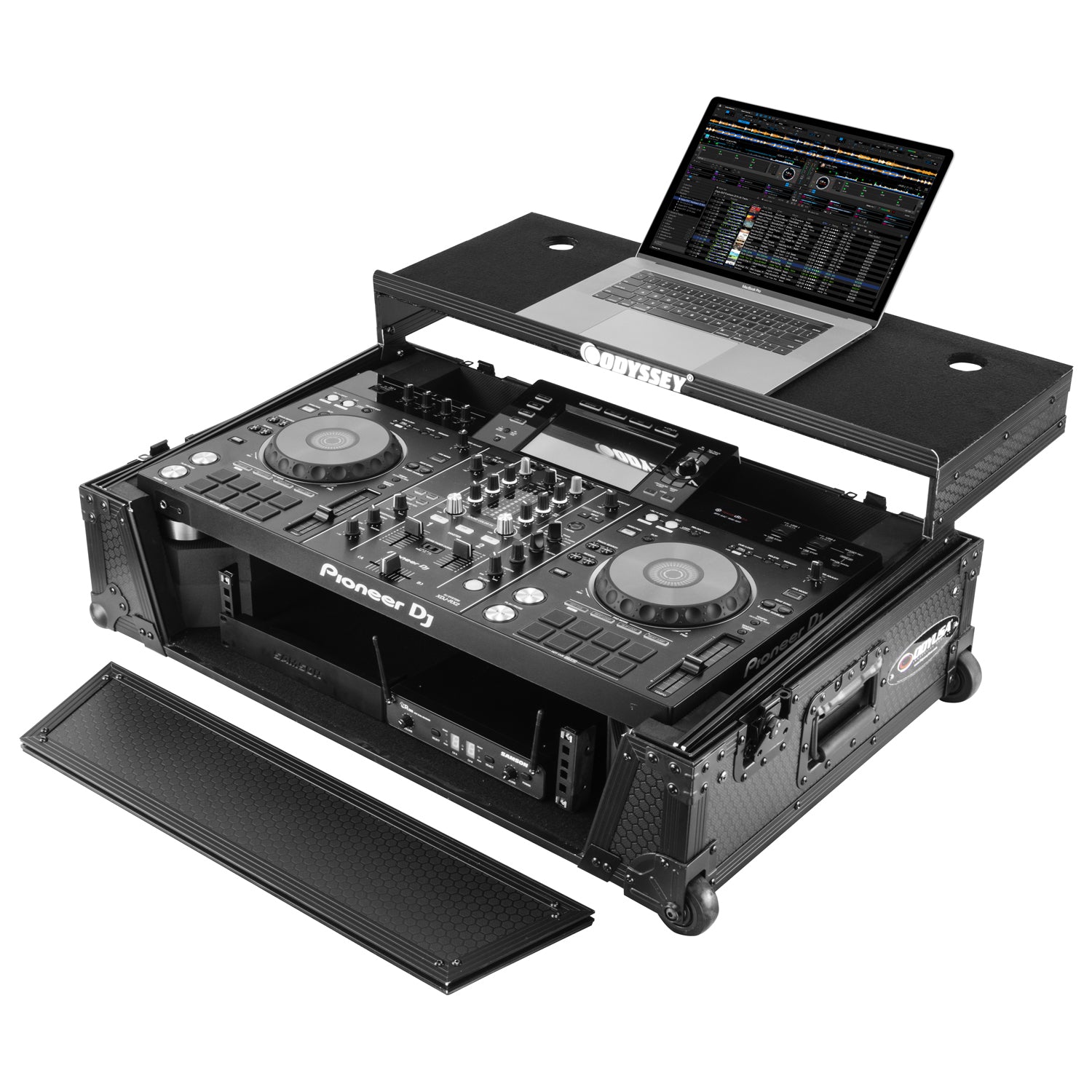 Odyssey 810226 - Pioneer XDJ-RX3 / XDJ-RX2 Industrial Board Glide Style 2U Case