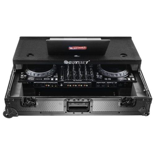 Odyssey 810271 - Custom Fit for Pioneer DDJ-1000 Industrial Board Glide Style 1U Case with Wheels