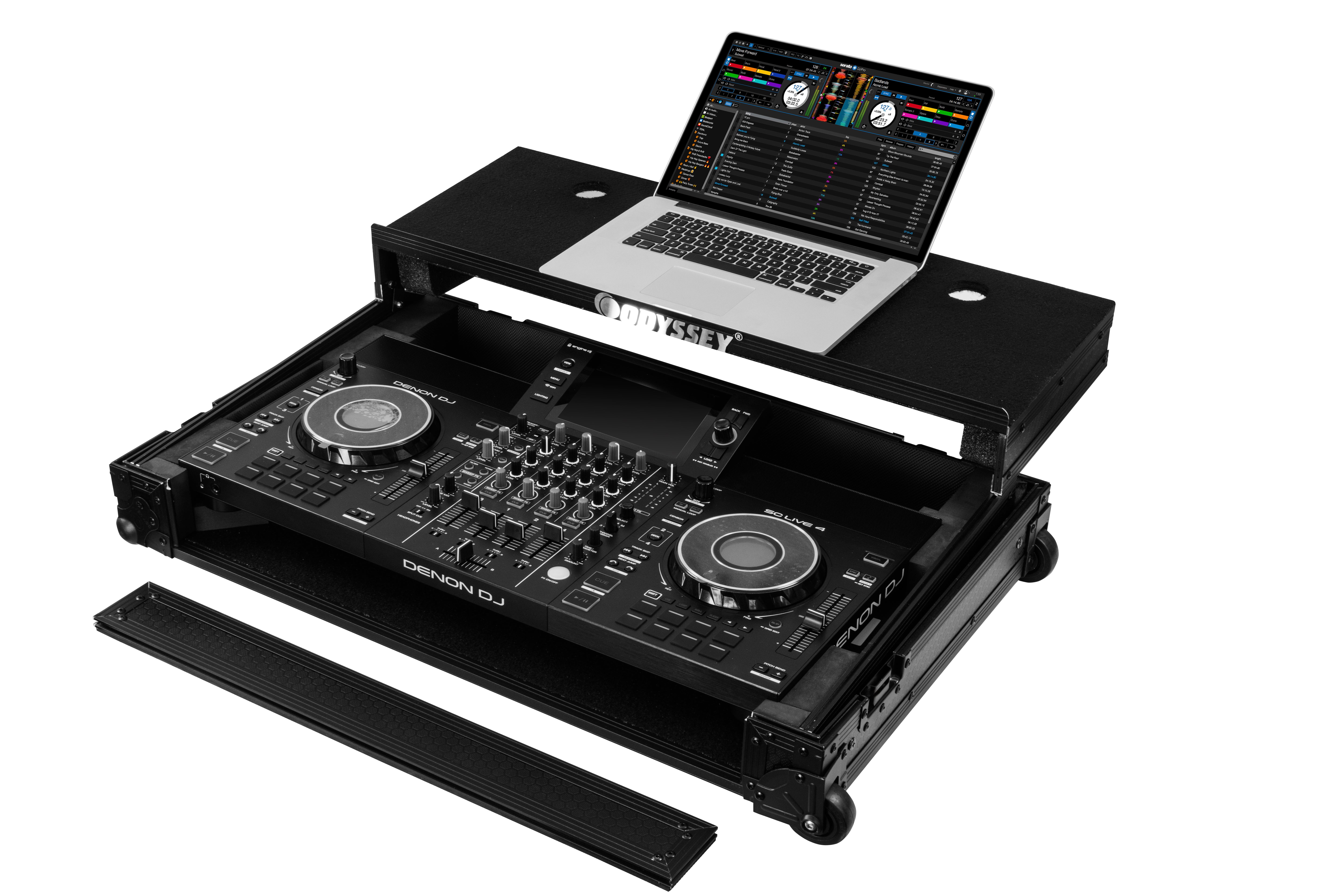 Odyssey 810SC4M - Denon DJ SC LIVE 4 I-Board Flight Case with Glide Style Laptop Platform