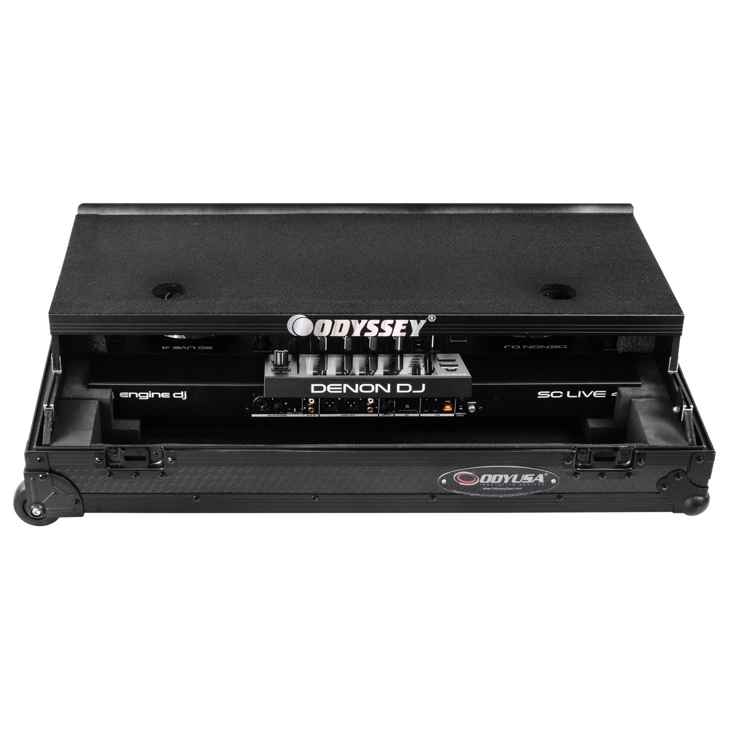 Odyssey 810SC4M - Denon DJ SC LIVE 4 I-Board Flight Case with Glide Style Laptop Platform