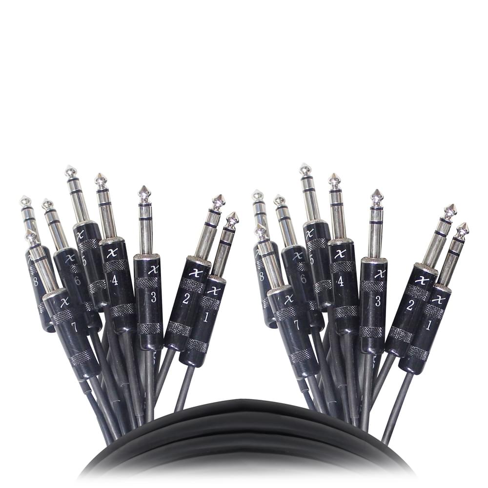 ProX 10 Ft. 8-Channel TRS-M to TRS-M Balanced Snake Cable.