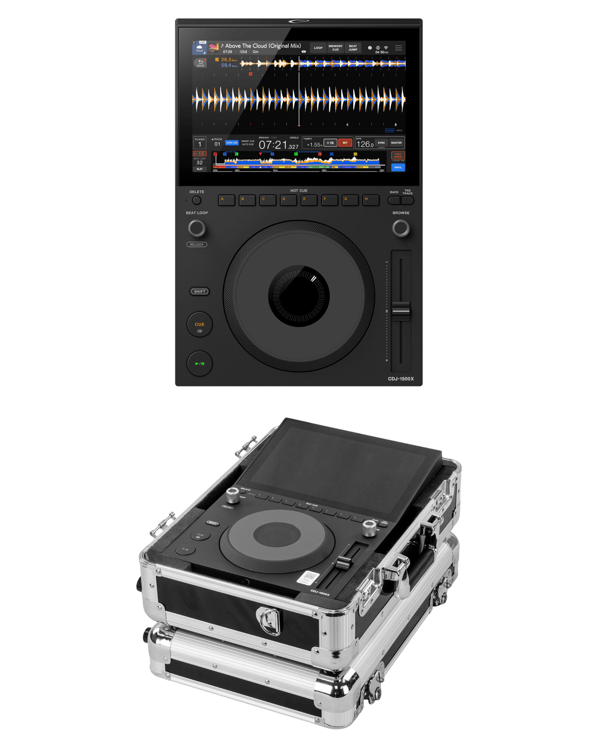 AlphaTheta CDJ-1500X + Odyssey KCDJ1500XBLK Case Bundle.