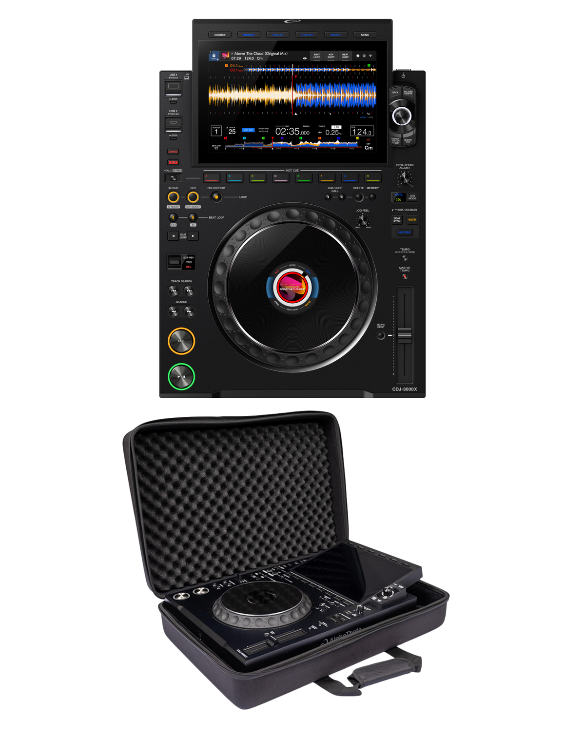 AlphaTheta CDJ-3000X + Headliner HL12023 Case Bundle
