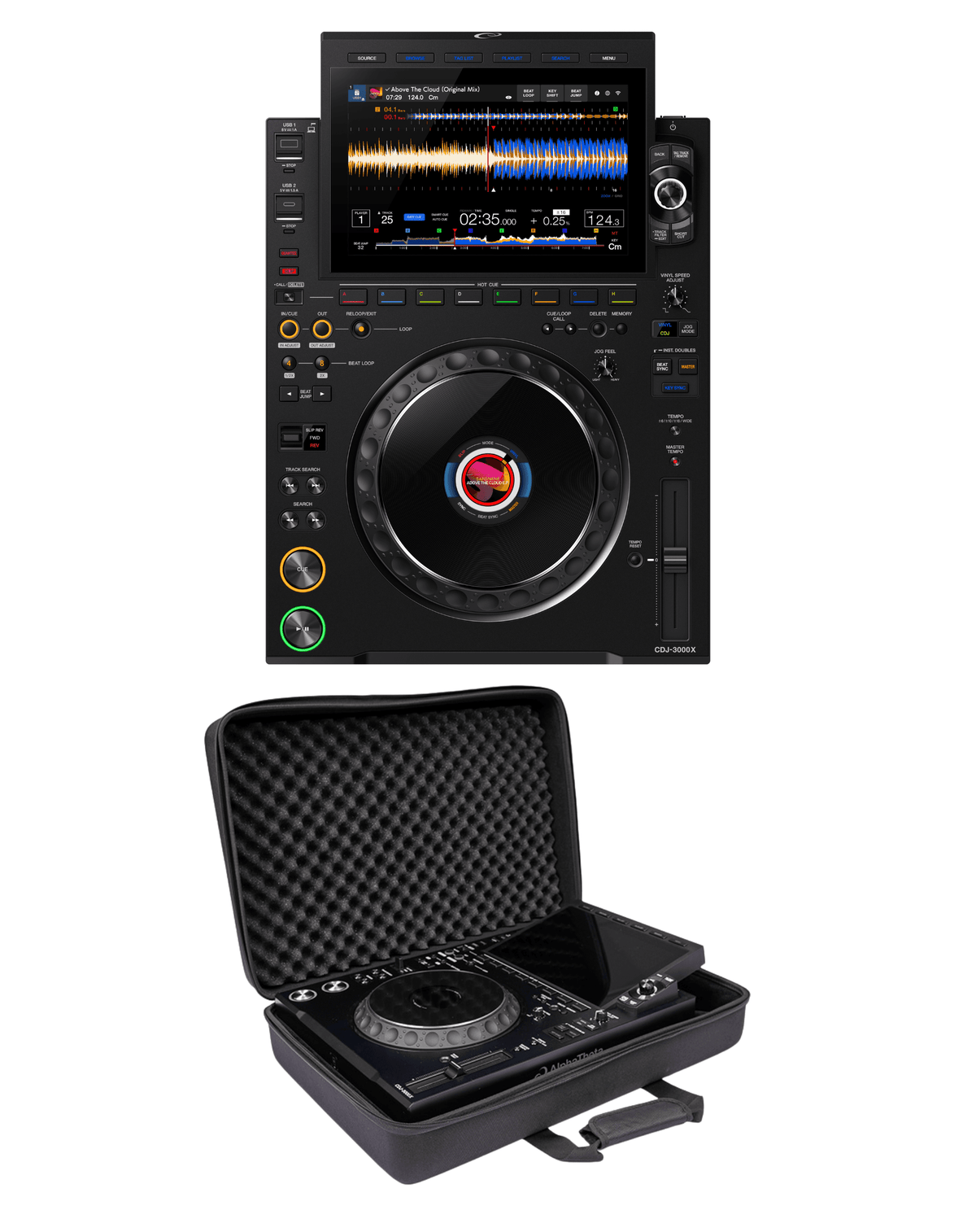 AlphaTheta CDJ-3000X + Headliner HL12023 Case Bundle